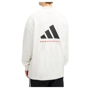 Adidas Basketball Long Sleeve Tee - Color: White. Size: Large